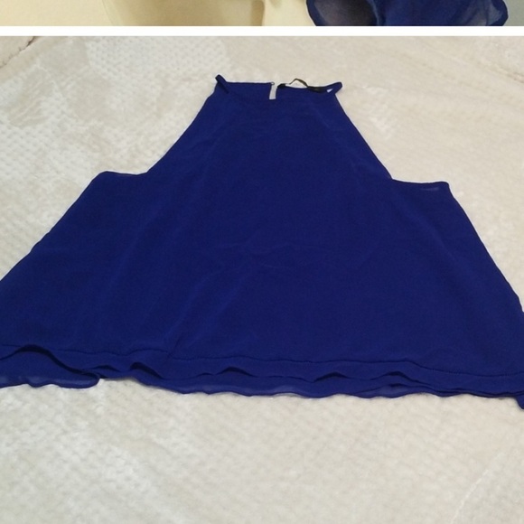 Zara Royal Blue A Line Top - Picture 3 of 5